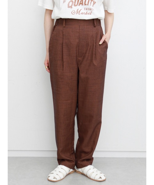 ehka sopo（エヘカソポ）の「ギンガムチェックパンツ(セットアップ可)（その他パンツ・レディース・ブラック/キナリ/グリーン/ネイビー・ﾌﾘ-）」の4枚目の写真