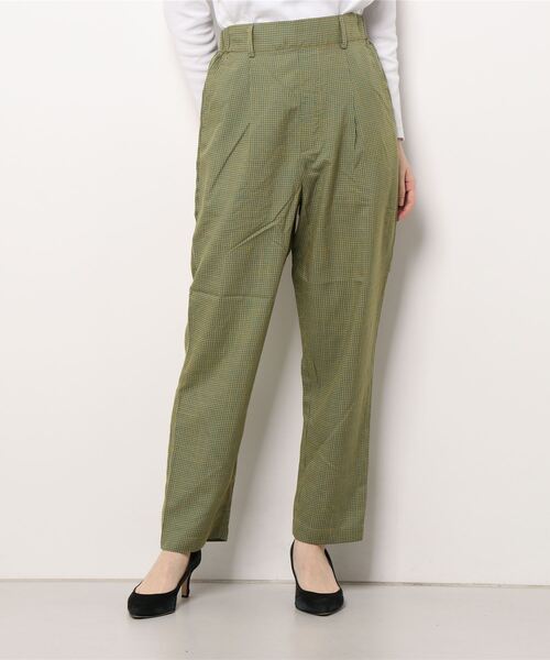 ehka sopo（エヘカソポ）の「ギンガムチェックパンツ(セットアップ可)（その他パンツ・レディース・ブラック/キナリ/グリーン/ネイビー・ﾌﾘ-）」の9枚目の写真