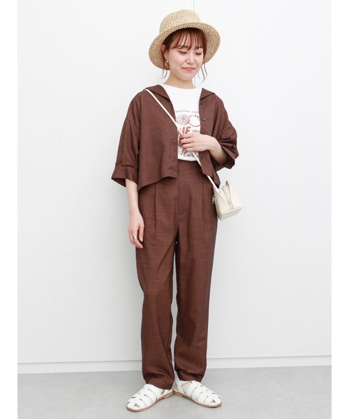 ehka sopo（エヘカソポ）の「ギンガムチェックパンツ(セットアップ可)（その他パンツ・レディース・ブラック/キナリ/グリーン/ネイビー・ﾌﾘ-）」の18枚目の写真