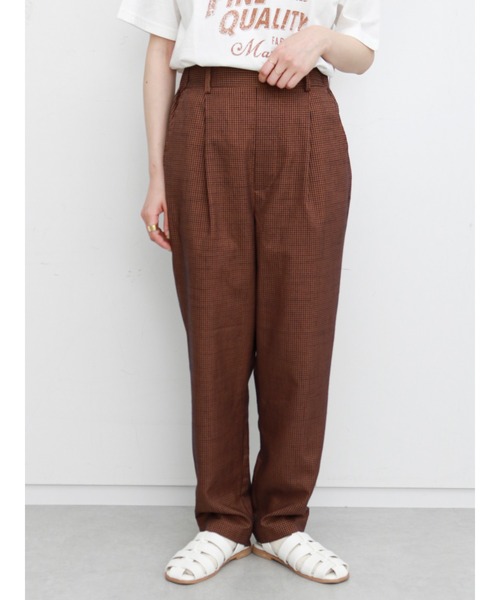 ehka sopo（エヘカソポ）の「ギンガムチェックパンツ(セットアップ可)（その他パンツ・レディース・ブラック/キナリ/グリーン/ネイビー・ﾌﾘ-）」の14枚目の写真