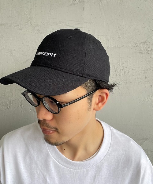 Carhartt WIP（カーハートダブリューアイピー）の「[carhartt WIP/カーハートダブリューアイピー] キャンバスロゴキャップ（キャップ・レディース・ブラック/ベージュ/パープル・ONE SIZE）」の11枚目の写真