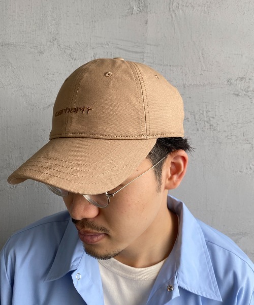 Carhartt WIP（カーハートダブリューアイピー）の「[carhartt WIP/カーハートダブリューアイピー] キャンバスロゴキャップ（キャップ・レディース・ブラック/ベージュ/パープル・ONE SIZE）」の22枚目の写真