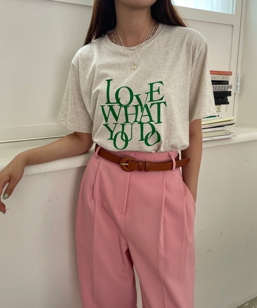 Didot.showroom（ディドット ショールーム）の「LOVE WHAT TEE（Tシャツ/カットソー・レディース・ホワイト/ブラック/オートミール・FREE）」の3枚目の写真