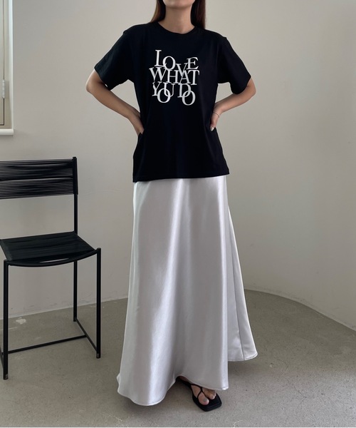 Didot.showroom（ディドット ショールーム）の「LOVE WHAT TEE（Tシャツ/カットソー・レディース・ホワイト/ブラック/オートミール・FREE）」の7枚目の写真