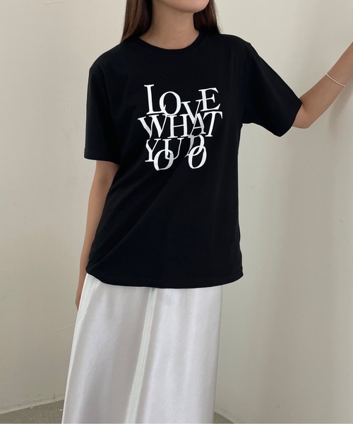 Didot.showroom（ディドット ショールーム）の「LOVE WHAT TEE（Tシャツ/カットソー・レディース・ホワイト/ブラック/オートミール・FREE）」の5枚目の写真