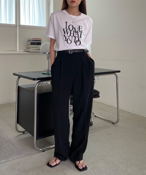 Didot.showroom（ディドット ショールーム）の「LOVE WHAT TEE（Tシャツ/カットソー・レディース・ホワイト/ブラック/オートミール・FREE）」の8枚目の写真