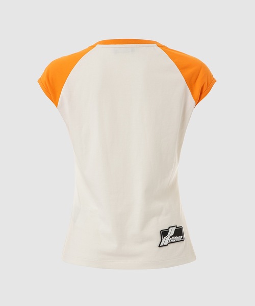 WE11DONE（ウェルダン）の「ORANGE HEART GRAPHIC（Tシャツ/カットソー・レディース・オレンジ・S/XS）」の2枚目の写真