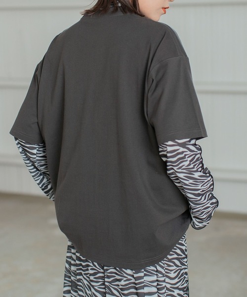 PBLIM（ページボーイリム）の「PAGEBOYLIM/アニバーサリーT（Tシャツ/カットソー・レディース・チャコールグレー/オフホワイト/ブルー/ブラック系その他/グリーン系その他・MEDIUM/LARGE）」の8枚目の写真