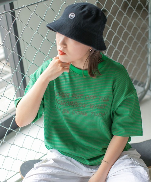 PBLIM（ページボーイリム）の「PAGEBOYLIM/アニバーサリーT（Tシャツ/カットソー・レディース・チャコールグレー/オフホワイト/ブルー/ブラック系その他/グリーン系その他・MEDIUM/LARGE）」の14枚目の写真