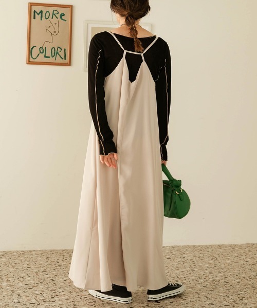 Bab（バブ）の「バックデザインキャミソールワンピース