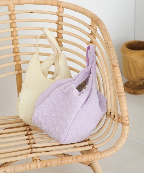 Bab(バブ)の「しゅわしゅわカラートートバッグ(トートバッグ・レディース・ブラック/オフホワイト/グリーン/ピンク/パープル・ONESIZE)」の4枚目の写真