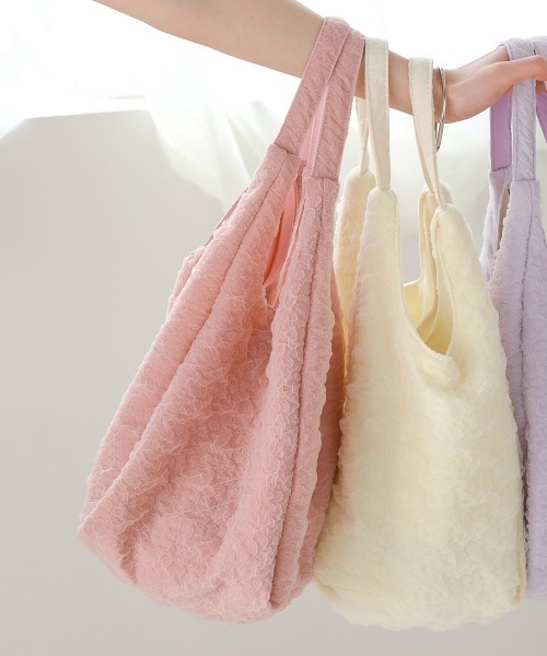 Bab(バブ)の「しゅわしゅわカラートートバッグ(トートバッグ・レディース・ブラック/オフホワイト/グリーン/ピンク/パープル・ONESIZE)」の5枚目の写真