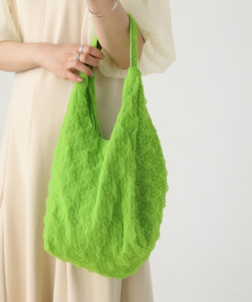 Bab(バブ)の「しゅわしゅわカラートートバッグ(トートバッグ・レディース・ブラック/オフホワイト/グリーン/ピンク/パープル・ONESIZE)」の1枚目の写真