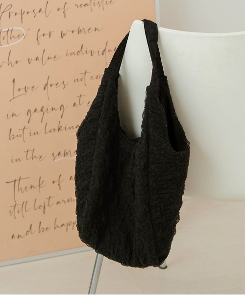 Bab(バブ)の「しゅわしゅわカラートートバッグ(トートバッグ・レディース・ブラック/オフホワイト/グリーン/ピンク/パープル・ONESIZE)」の9枚目の写真