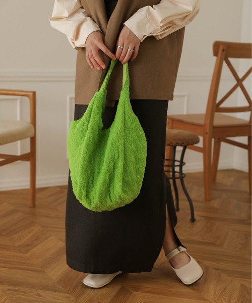 Bab(バブ)の「しゅわしゅわカラートートバッグ(トートバッグ・レディース・ブラック/オフホワイト/グリーン/ピンク/パープル・ONESIZE)」の11枚目の写真