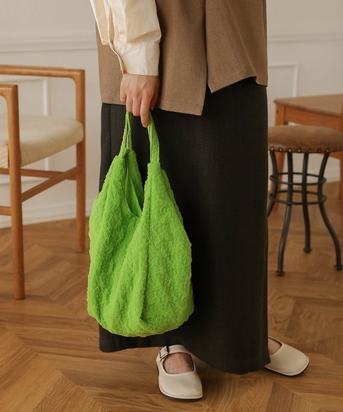 Bab(バブ)の「しゅわしゅわカラートートバッグ(トートバッグ・レディース・ブラック/オフホワイト/グリーン/ピンク/パープル・ONESIZE)」の12枚目の写真