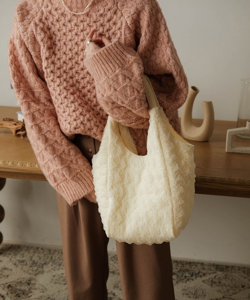 Bab(バブ)の「しゅわしゅわカラートートバッグ(トートバッグ・レディース・ブラック/オフホワイト/グリーン/ピンク/パープル・ONESIZE)」の7枚目の写真