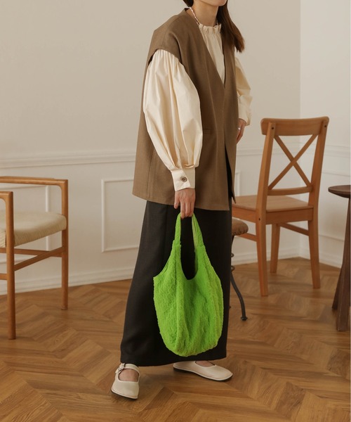 Bab(バブ)の「しゅわしゅわカラートートバッグ(トートバッグ・レディース・ブラック/オフホワイト/グリーン/ピンク/パープル・ONESIZE)」の19枚目の写真