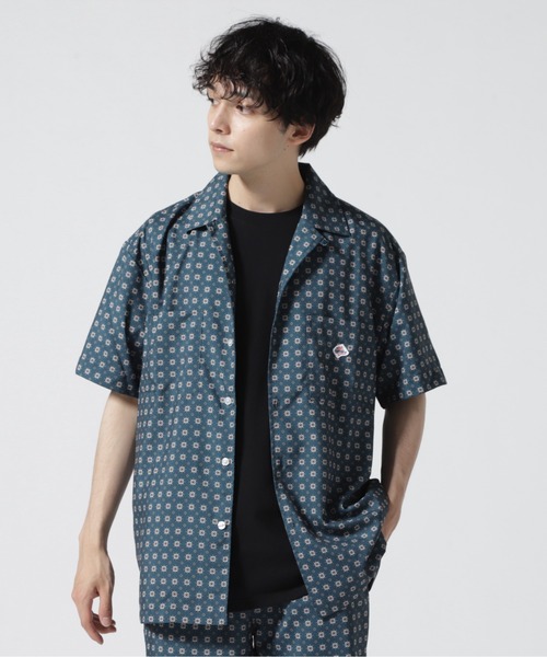 JEMORGAN（ジェーイーモーガン）の「JE MORGAN/ジェーイーモーガン　半袖総柄開襟シャツ（シャツ/ブラウス・メンズ・ネイビー/グリーン/その他・M/L）」の2枚目の写真