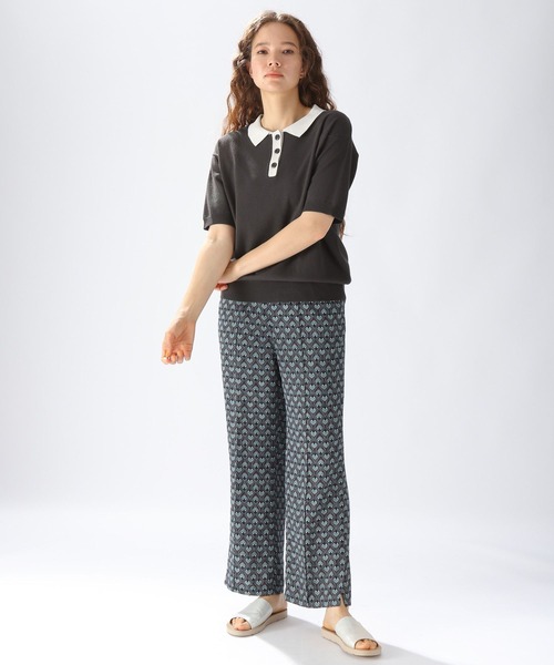 niko and...（ニコアンド）の「洗える12Gハイツイストポロ襟ニット（ポロシャツ・レディース・ブルー/スモーク/アイボリー・MEDIUM/LARGE）」の11枚目の写真