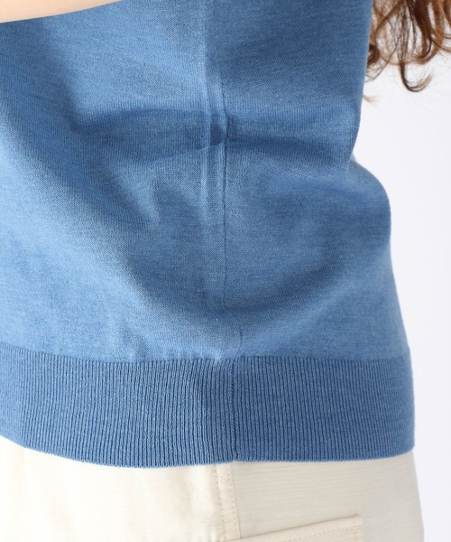 niko and...（ニコアンド）の「洗える12Gハイツイストポロ襟ニット（ポロシャツ・レディース・ブルー/スモーク/アイボリー・MEDIUM/LARGE）」の18枚目の写真