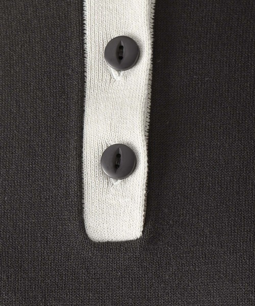 niko and...（ニコアンド）の「洗える12Gハイツイストポロ襟ニット（ポロシャツ・レディース・ブルー/スモーク/アイボリー・MEDIUM/LARGE）」の10枚目の写真