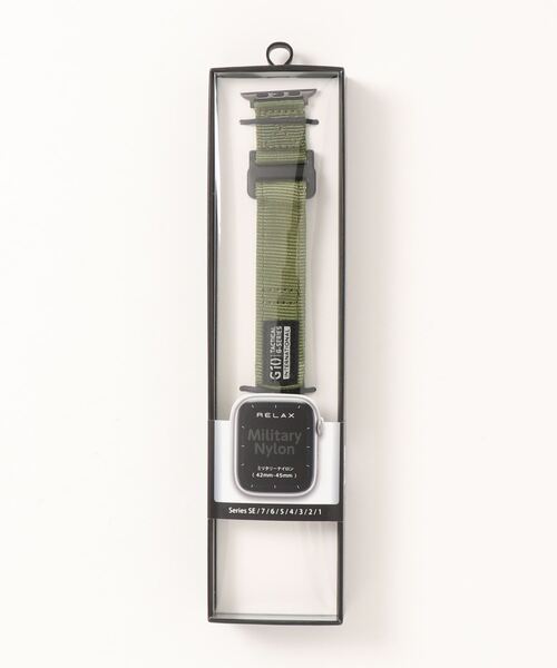 SiNCERE(シンシア)の「Apple Watch Band / アップルウォッチ バンド ミリタリーナイロン 42-45mm(デジタル腕時計・メンズ・ブラック/オリーブ/サンドベージュ・44)」の9枚目の写真