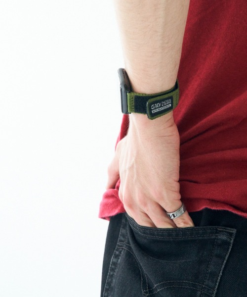 SiNCERE(シンシア)の「Apple Watch Band / アップルウォッチ バンド ミリタリーナイロン 42-45mm(デジタル腕時計・メンズ・ブラック/オリーブ/サンドベージュ・44)」の8枚目の写真