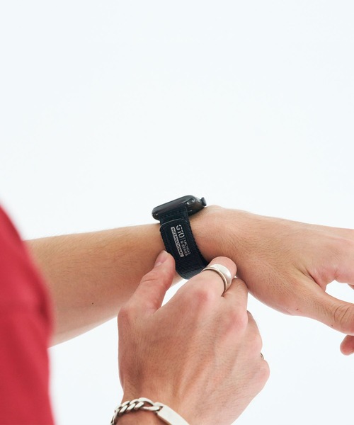 SiNCERE(シンシア)の「Apple Watch Band / アップルウォッチ バンド ミリタリーナイロン 42-45mm(デジタル腕時計・メンズ・ブラック/オリーブ/サンドベージュ・44)」の4枚目の写真