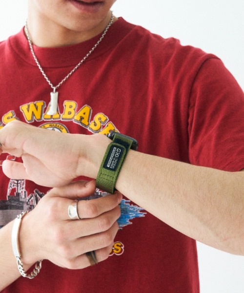 SiNCERE(シンシア)の「Apple Watch Band / アップルウォッチ バンド ミリタリーナイロン 42-45mm(デジタル腕時計・メンズ・ブラック/オリーブ/サンドベージュ・44)」の11枚目の写真