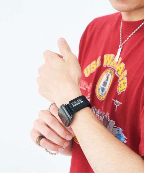 SiNCERE(シンシア)の「Apple Watch Band / アップルウォッチ バンド ミリタリーナイロン 42-45mm(デジタル腕時計・メンズ・ブラック/オリーブ/サンドベージュ・44)」の10枚目の写真