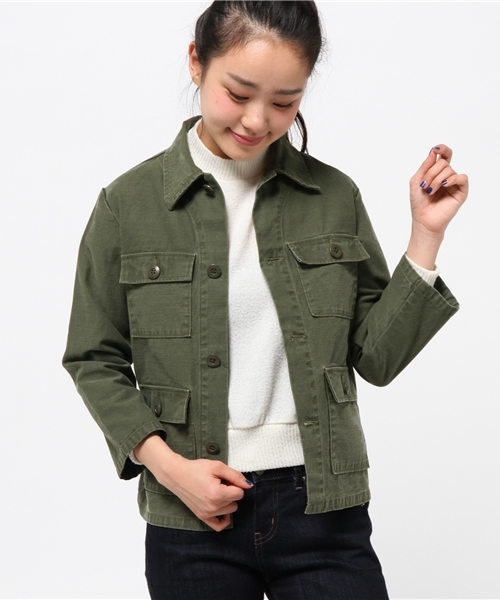 SILAS(サイラス)の「【Shinzone(シンゾーン)】ARMY JACKET(ミリタリージャケット・レディース・カーキ・SMALL)」の4枚目の写真
