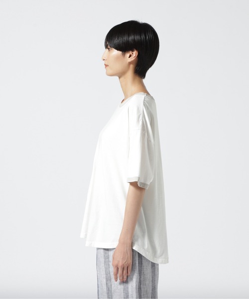 MANASTASH(マナスタッシュ)の「MANASTASH/マナスタッシュ リンガーフレアTEE(Tシャツ/カットソー・レディース・ホワイト/ブラック・F)」の3枚目の写真