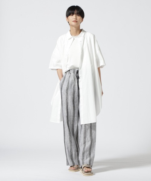 MANASTASH(マナスタッシュ)の「MANASTASH/マナスタッシュ リンガーフレアTEE(Tシャツ/カットソー・レディース・ホワイト/ブラック・F)」の10枚目の写真