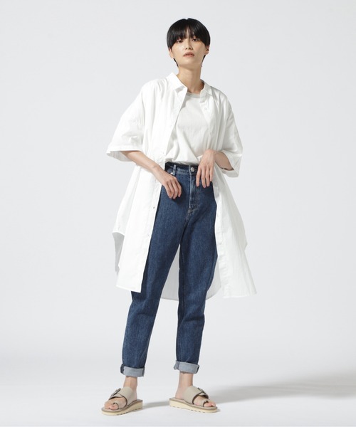 MANASTASH(マナスタッシュ)の「MANASTASH/マナスタッシュ リンガーフレアTEE(Tシャツ/カットソー・レディース・ホワイト/ブラック・F)」の11枚目の写真
