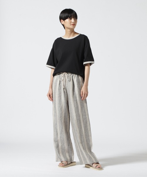 MANASTASH(マナスタッシュ)の「MANASTASH/マナスタッシュ リンガーフレアTEE(Tシャツ/カットソー・レディース・ホワイト/ブラック・F)」の13枚目の写真