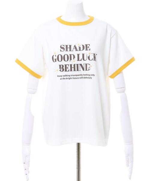 INGNI(イング)の「フラワーリンガーTシャツ(Tシャツ/カットソー・レディース・ホワイト×ネイビー/ホワイト×カーキブラウン/ホワイト×イエロー・M)」の4枚目の写真