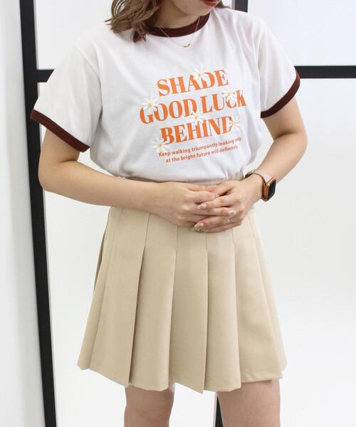 INGNI(イング)の「フラワーリンガーTシャツ(Tシャツ/カットソー・レディース・ホワイト×ネイビー/ホワイト×カーキブラウン/ホワイト×イエロー・M)」の10枚目の写真
