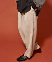 EDIFICE LA BOUCLE | 【LA BOUCLE / ラブークル】1タックイージーパンツ(ライトツイード)(その他パンツ)