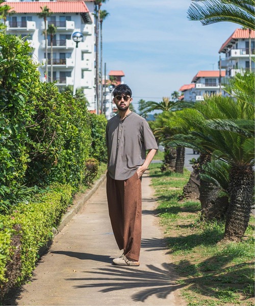 EDIFICE LA BOUCLE（エディフィスラブークル）の「【LA BOUCLE / ラブークル】1タックイージーパンツ(ライトツイード)（その他パンツ・メンズ・ブラウン/ブラック/グリーン/ナチュラル・2/3/1）」の7枚目の写真