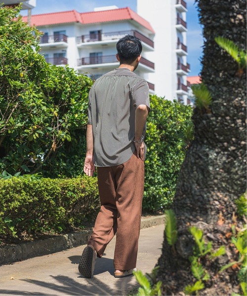 EDIFICE LA BOUCLE（エディフィスラブークル）の「【LA BOUCLE / ラブークル】1タックイージーパンツ(ライトツイード)（その他パンツ・メンズ・ブラウン/ブラック/グリーン/ナチュラル・2/3/1）」の17枚目の写真