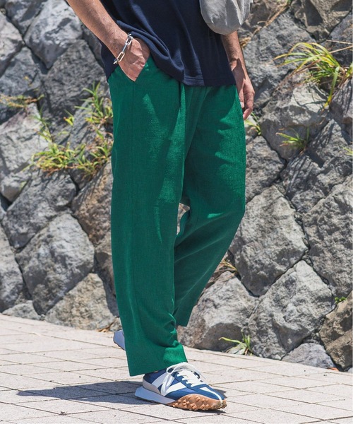 EDIFICE LA BOUCLE（エディフィスラブークル）の「【LA BOUCLE / ラブークル】1タックイージーパンツ(ライトツイード)（その他パンツ・メンズ・ブラウン/ブラック/グリーン/ナチュラル・2/3/1）」の13枚目の写真