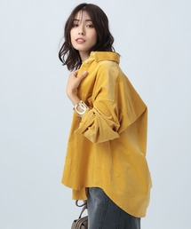 カラーコーデュロイシャツ