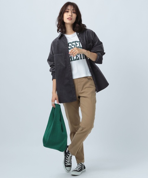 BAYFLOW（ベイフロー）の「カラーコーデュロイシャツ（シャツ/ブラウス・レディース・ベージュ/ブルー/マスタード/モカ/チャコール/ピンク・SMALL/MEDIUM）」の15枚目の写真