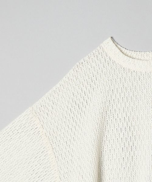 JEANASIS(ジーナシス)の「フレンチメッシュビッグロンTEE/156919(Tシャツ/カットソー・レディース・ブラック/パープル/オフホワイト・FREE)」の4枚目の写真