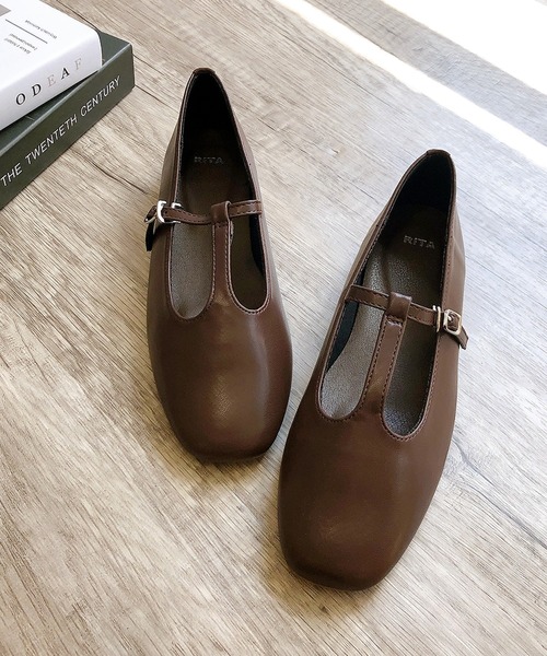 Noubel Voug Relax(ヌーベルヴォーグリラックス)の「Tストラップローヒールパンプス(パンプス・レディース・ブラック/ブラウン/アイボリー・LL/S/M/L)」の5枚目の写真