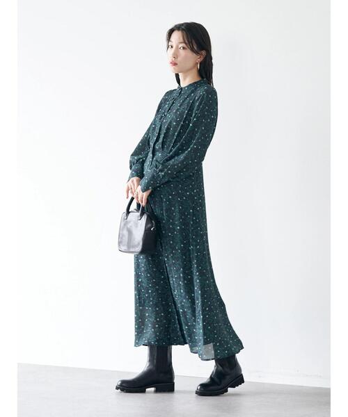 earth music&ecology(アースミュージックアンドエコロジー)の「ビンテージフラワーバックシャンワンピース(ワンピース・レディース・ブラック/ネイビー/マスタード・FREE)」の15枚目の写真
