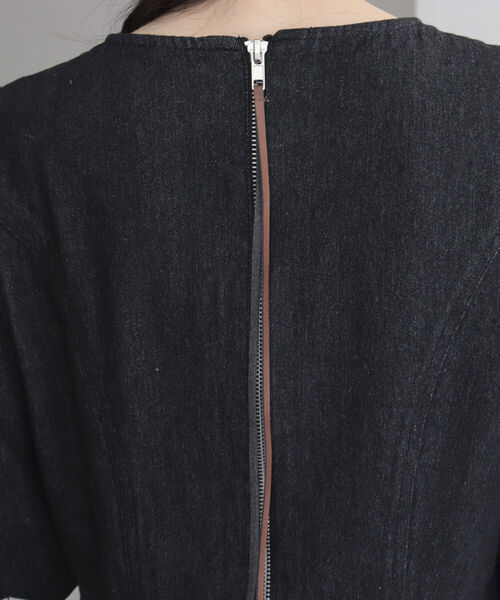 fredy emue（フレディエミュ）の「袖ボリュームデニムワンピース（ワンピース・レディース・ネイビー/ブラック・38）」の12枚目の写真