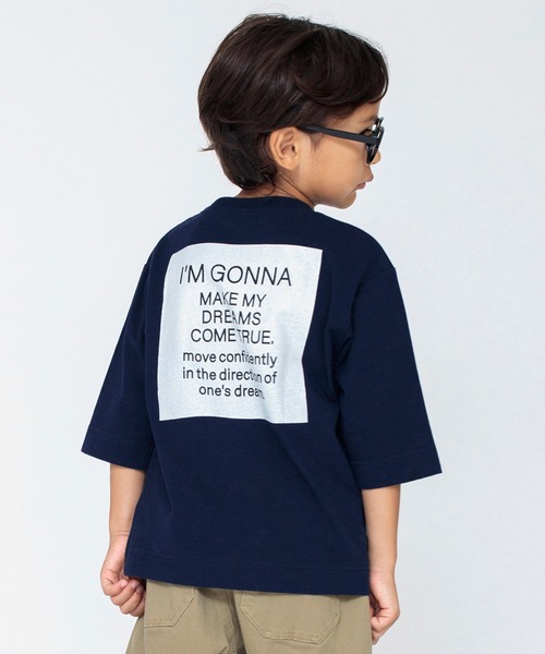 BRANSHES(ブランシェス)の「【7分袖】ナンバリングTシャツ(Tシャツ/カットソー・キッズ・アイボリー/ネイビー・150/100/140/110/120/130/90)」の5枚目の写真