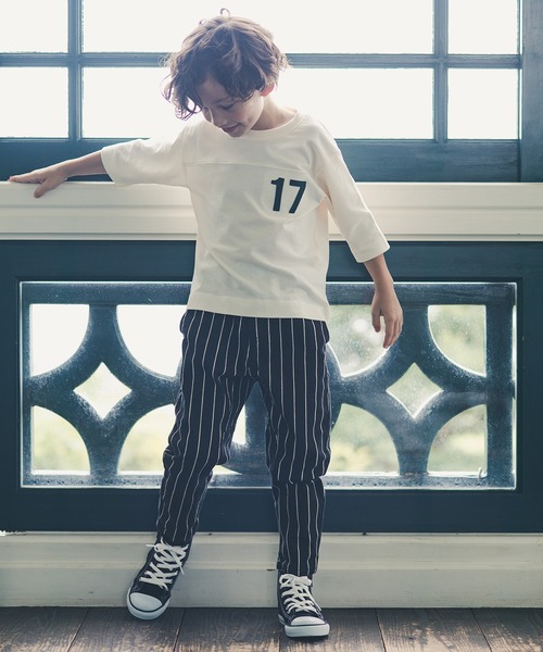 BRANSHES(ブランシェス)の「【7分袖】ナンバリングTシャツ(Tシャツ/カットソー・キッズ・アイボリー/ネイビー・150/100/140/110/120/130/90)」の16枚目の写真